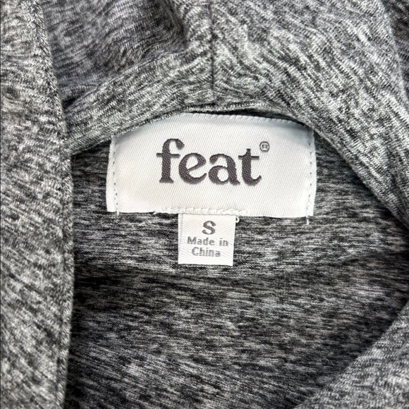 feat hoodie Heather Gray Roam drawstring women’s small, XL soft cozy warm new - Picture 3 of 9